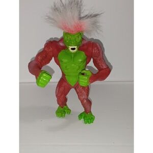 Primal Rage Yeti Green Red Chaos Vintage 6" Action Figure Dinos 1994 Game Toys